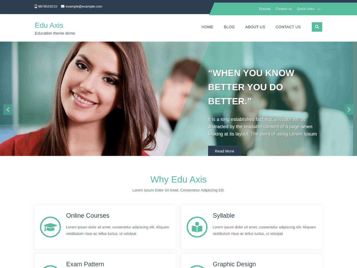 Edu Axis theme screenshot
