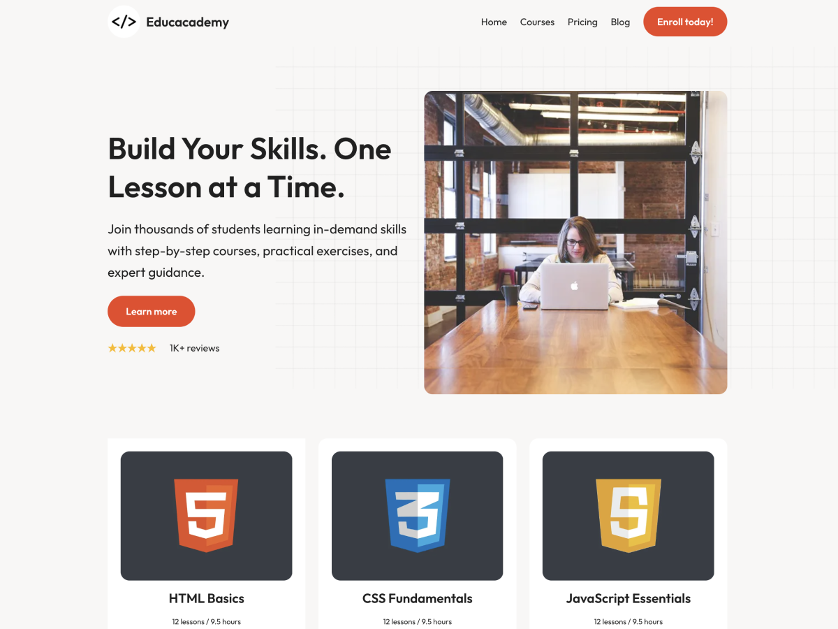 Eduacademy theme screenshot