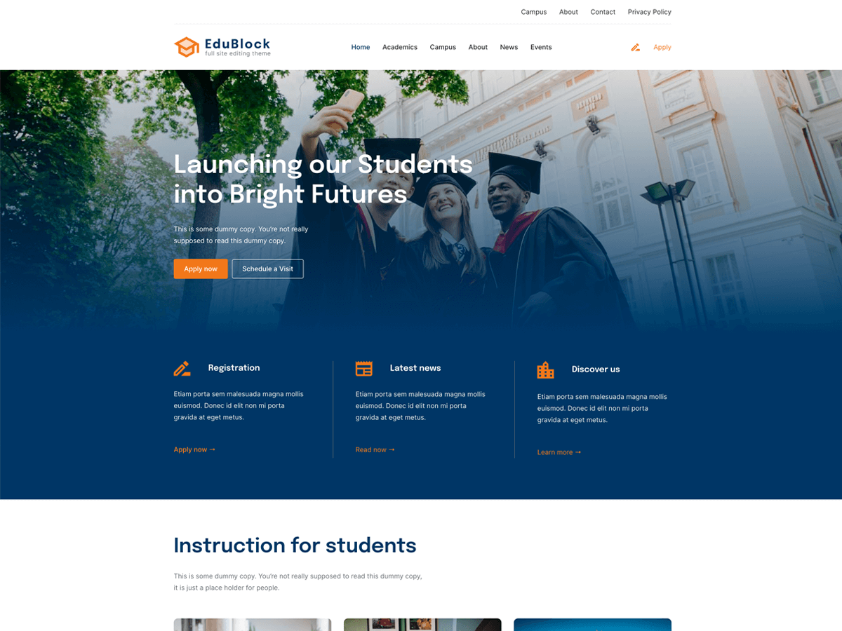 EduBlock theme screenshot