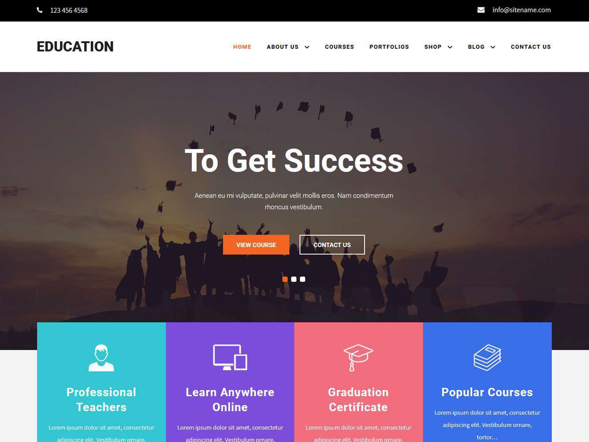 Educamp theme screenshot