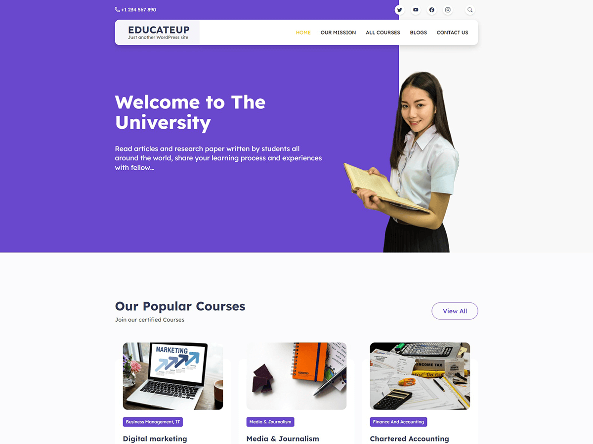 EducateUp theme screenshot