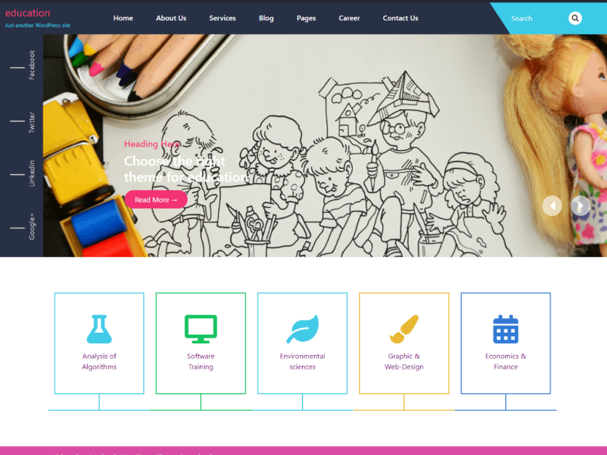 Education Academia theme screenshot