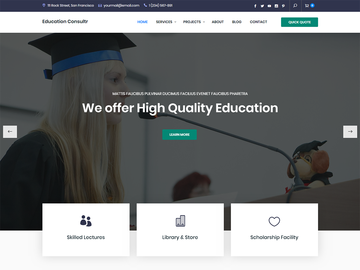 Education Consultr theme screenshot