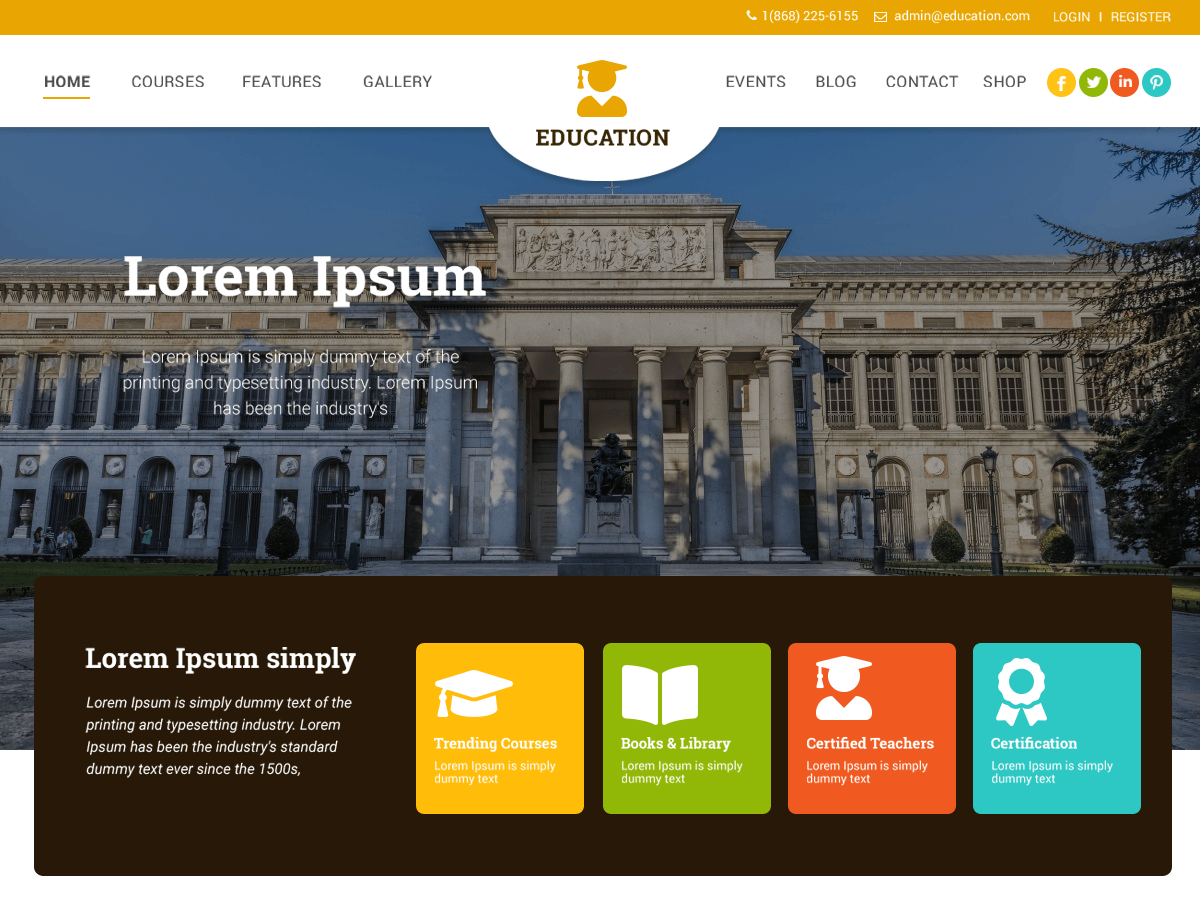 Education Insight theme screenshot