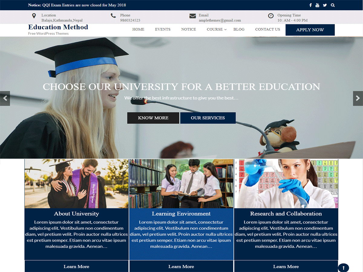 Education Method theme screenshot