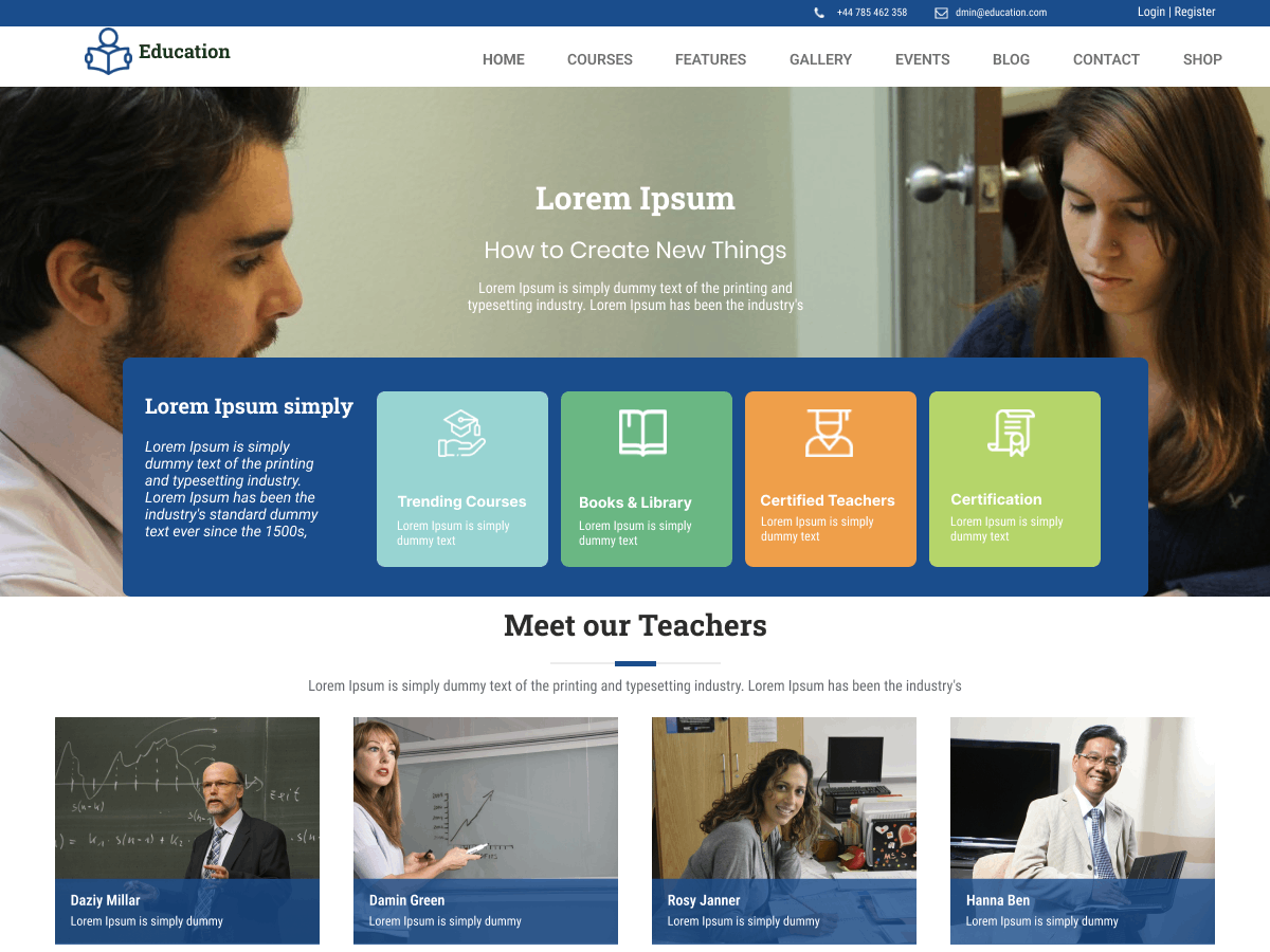 Education Reform theme screenshot