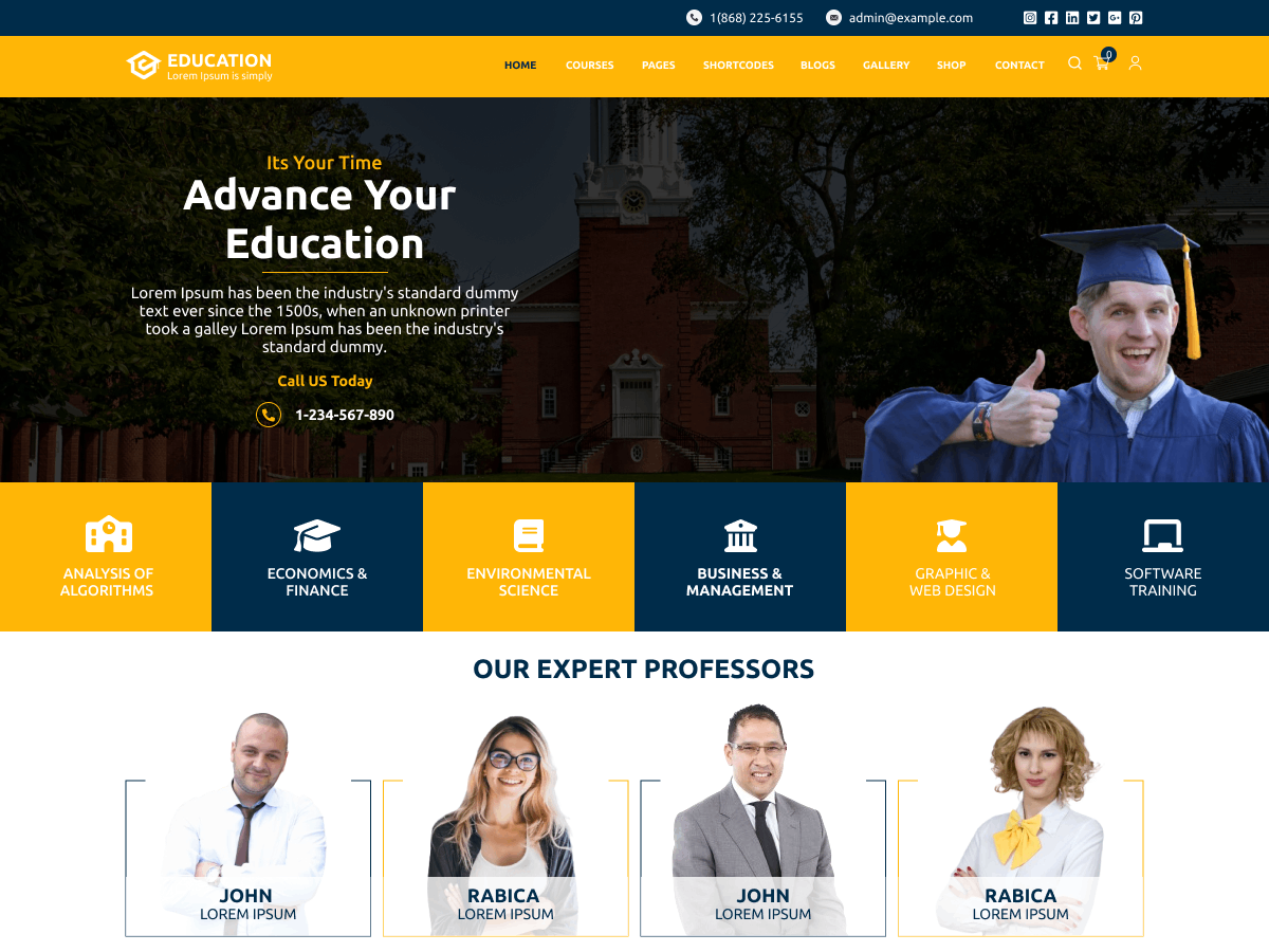 Education Skill Development theme screenshot