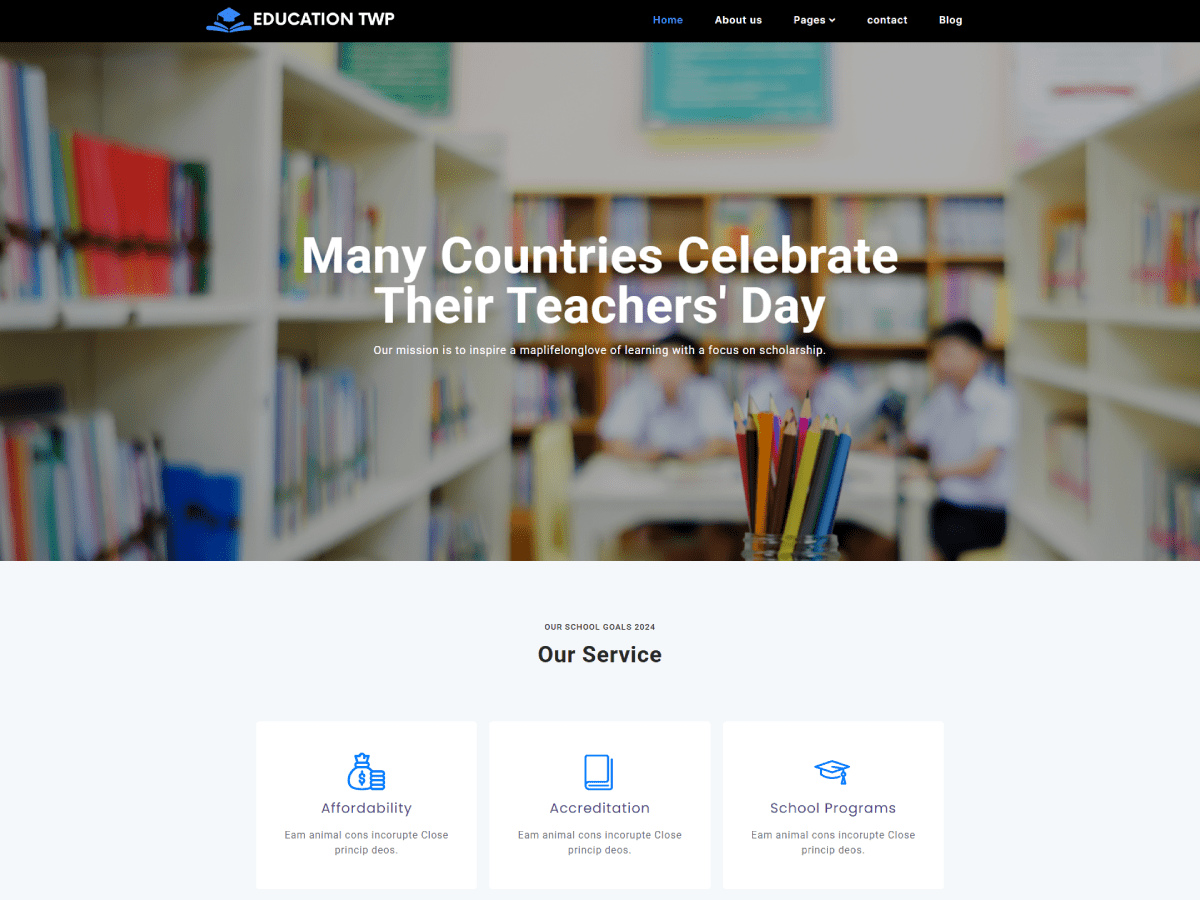 Education TWP theme screenshot