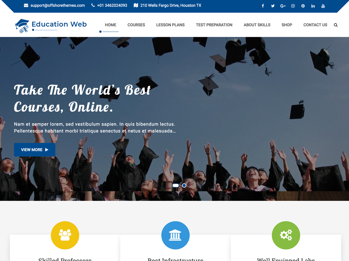 Education Web theme screenshot