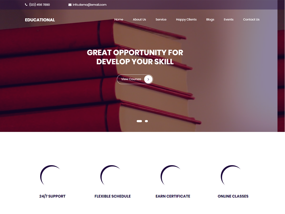 Educational theme screenshot