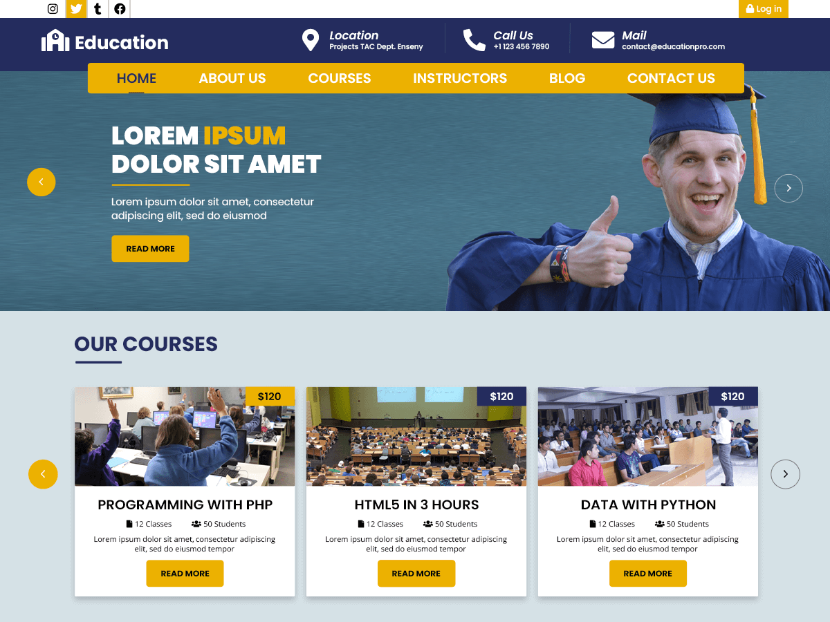 Educator Education theme screenshot