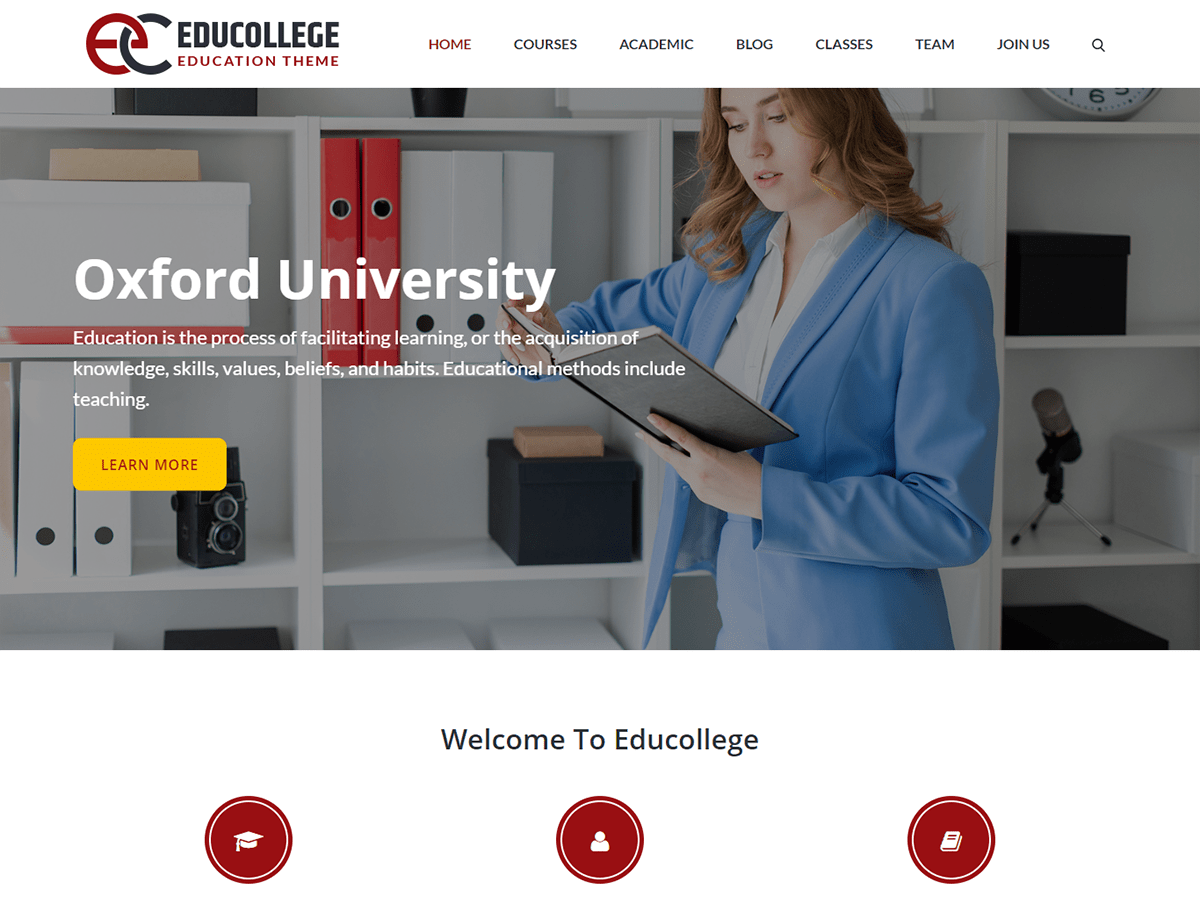Educollege theme screenshot