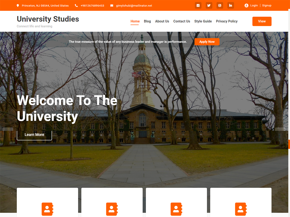 Edufront theme screenshot