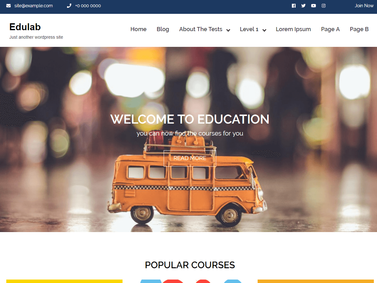 Edulab theme screenshot