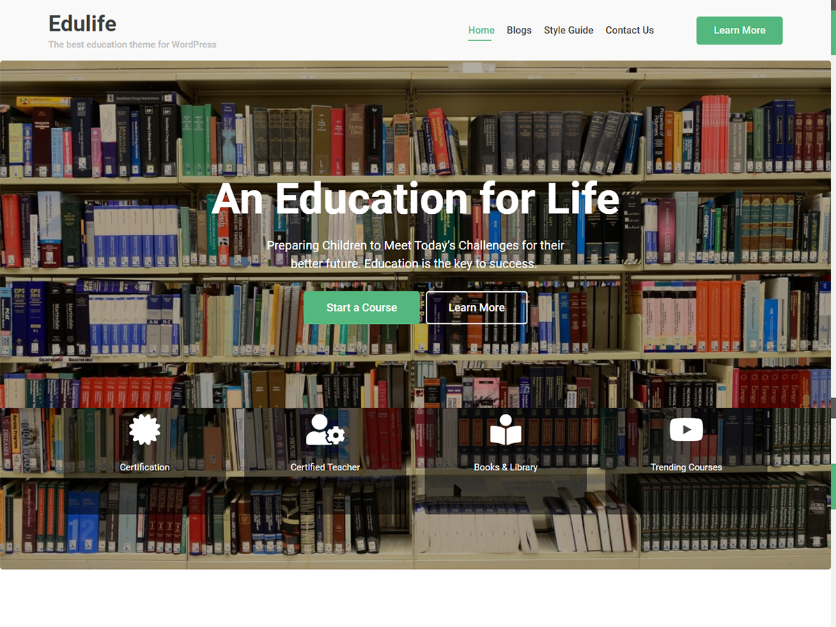 Edulife theme screenshot