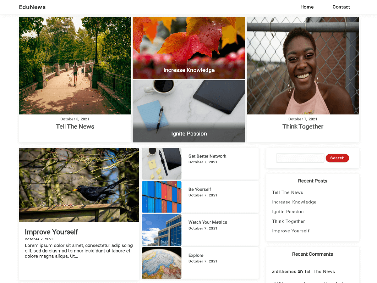 Edunews theme screenshot