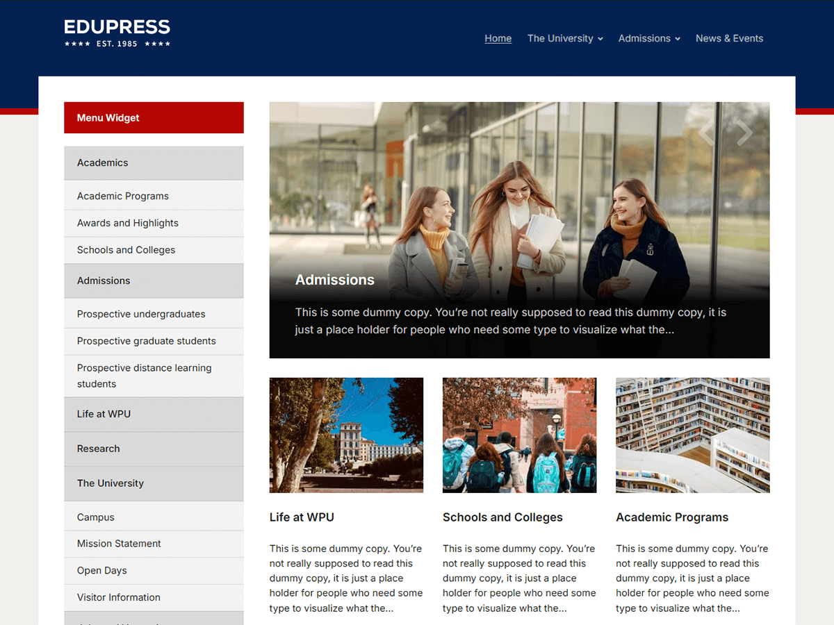 EduPress theme screenshot