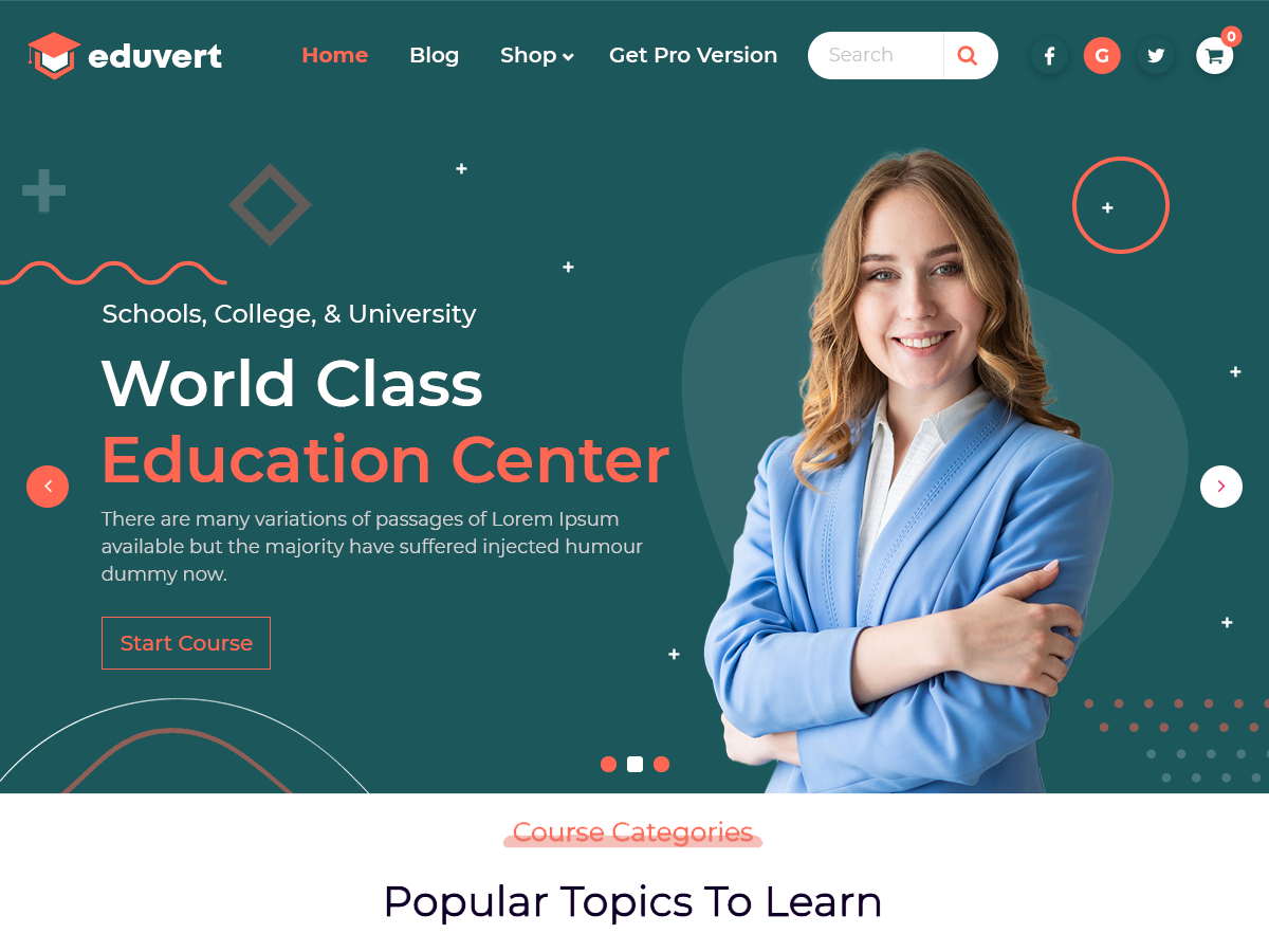 Eduvert theme screenshot