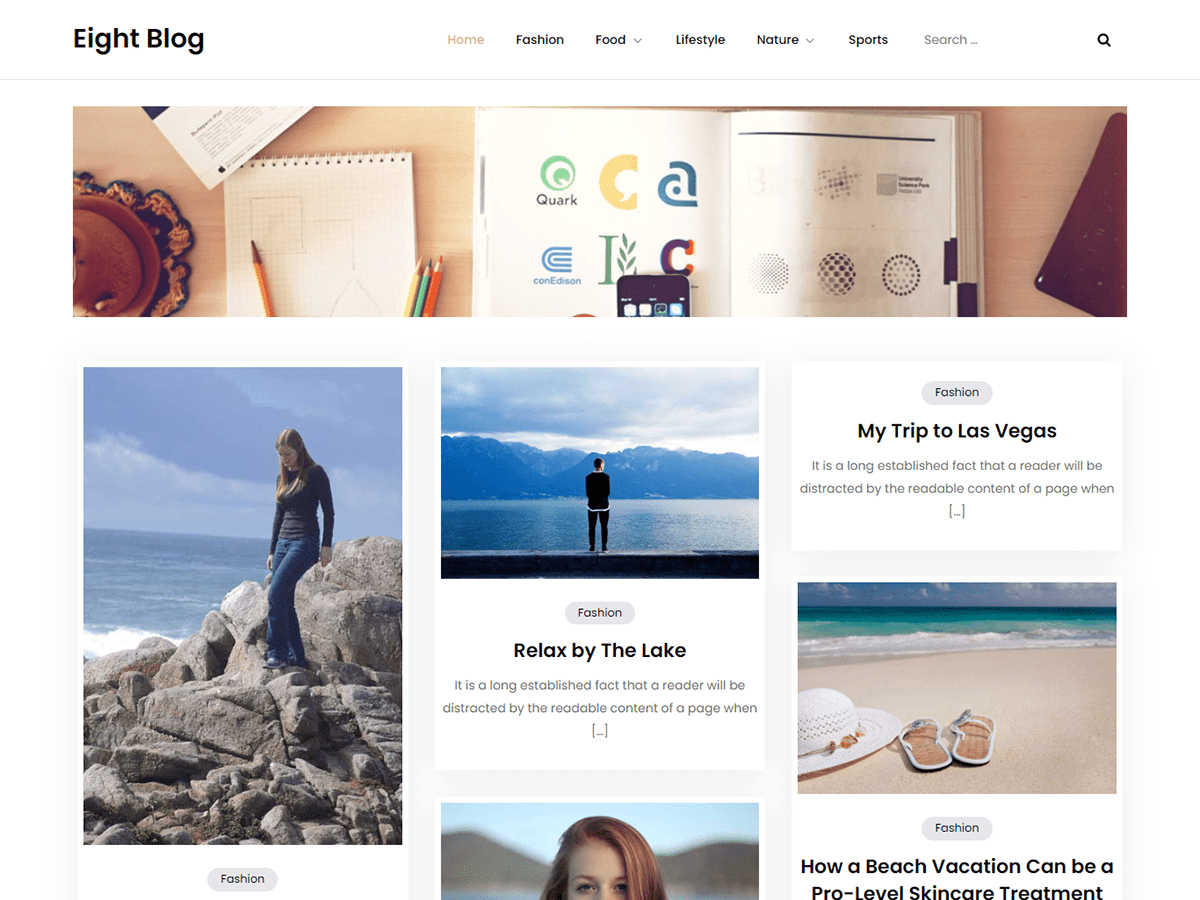 Eight Blog theme screenshot