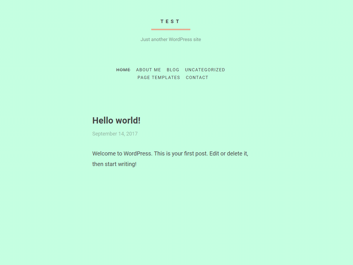einfach theme screenshot
