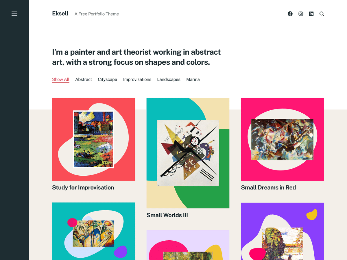 Eksell theme screenshot