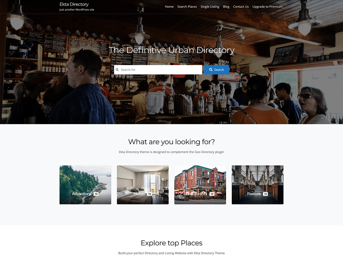 Ekta Directory theme screenshot