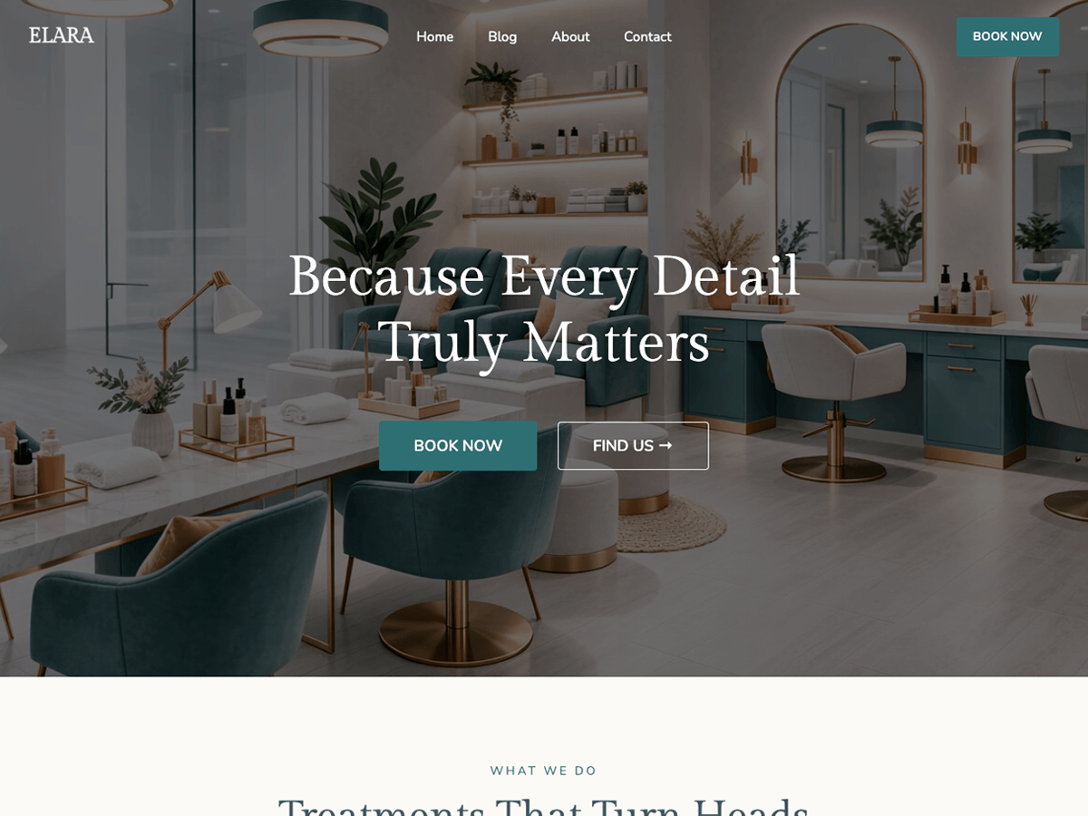 Elara Nails And Beauty theme screenshot