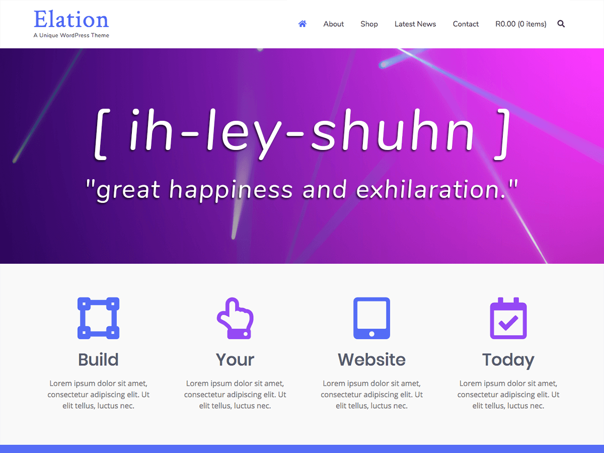 Elation theme screenshot