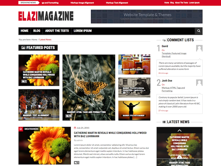 Elazi Lite theme screenshot