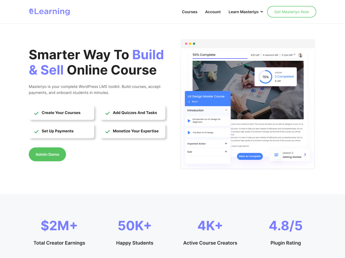 eLearning theme screenshot