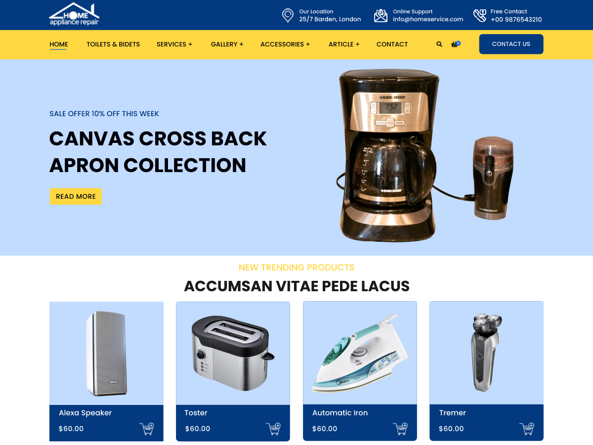 Electrical Home Gadget theme screenshot