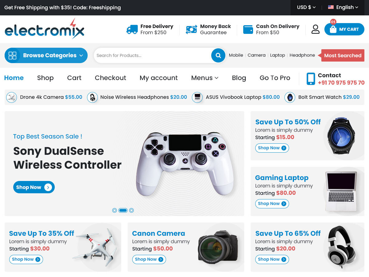 Electromix theme screenshot