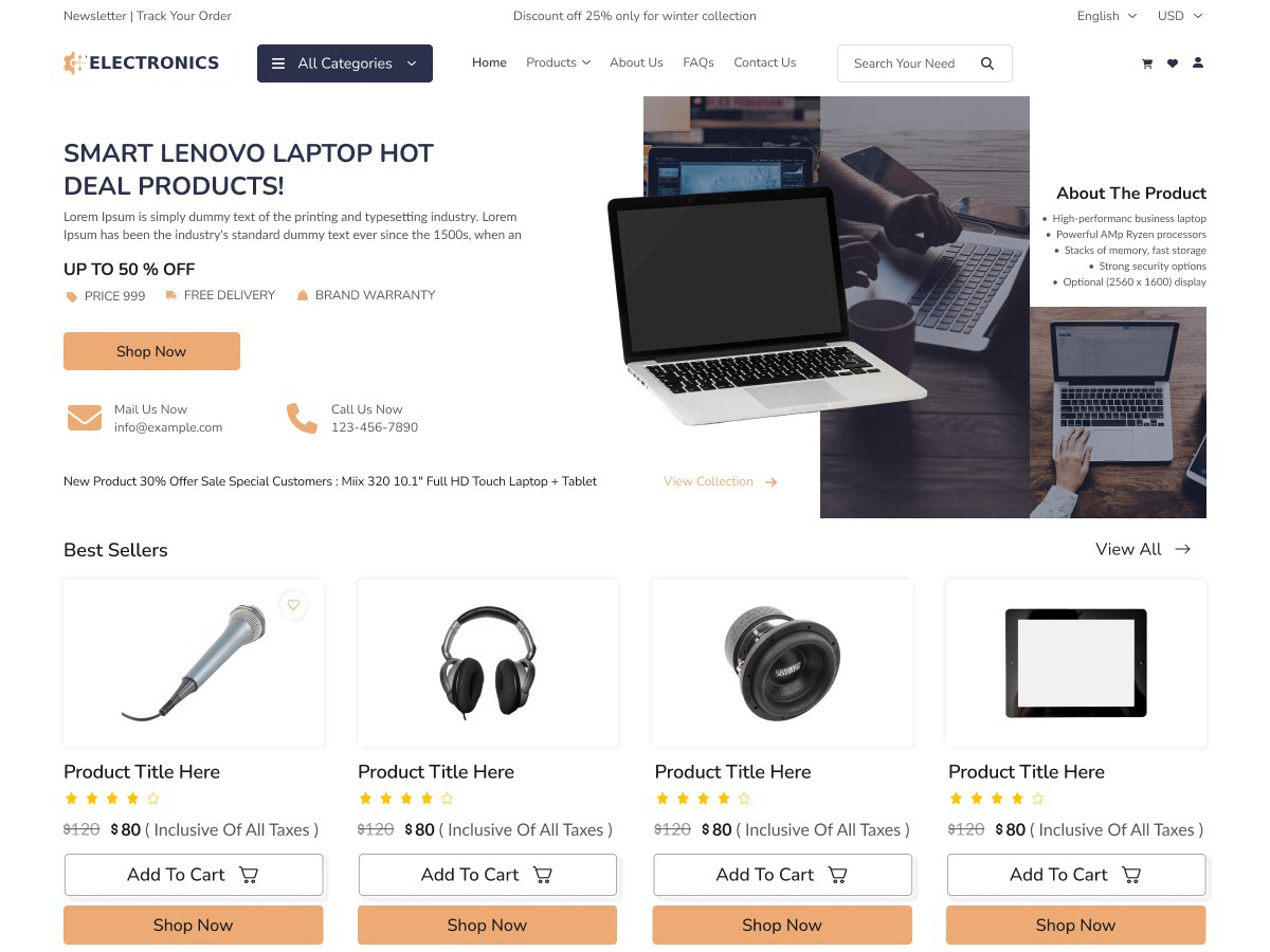 Electronic Gadget Store theme screenshot