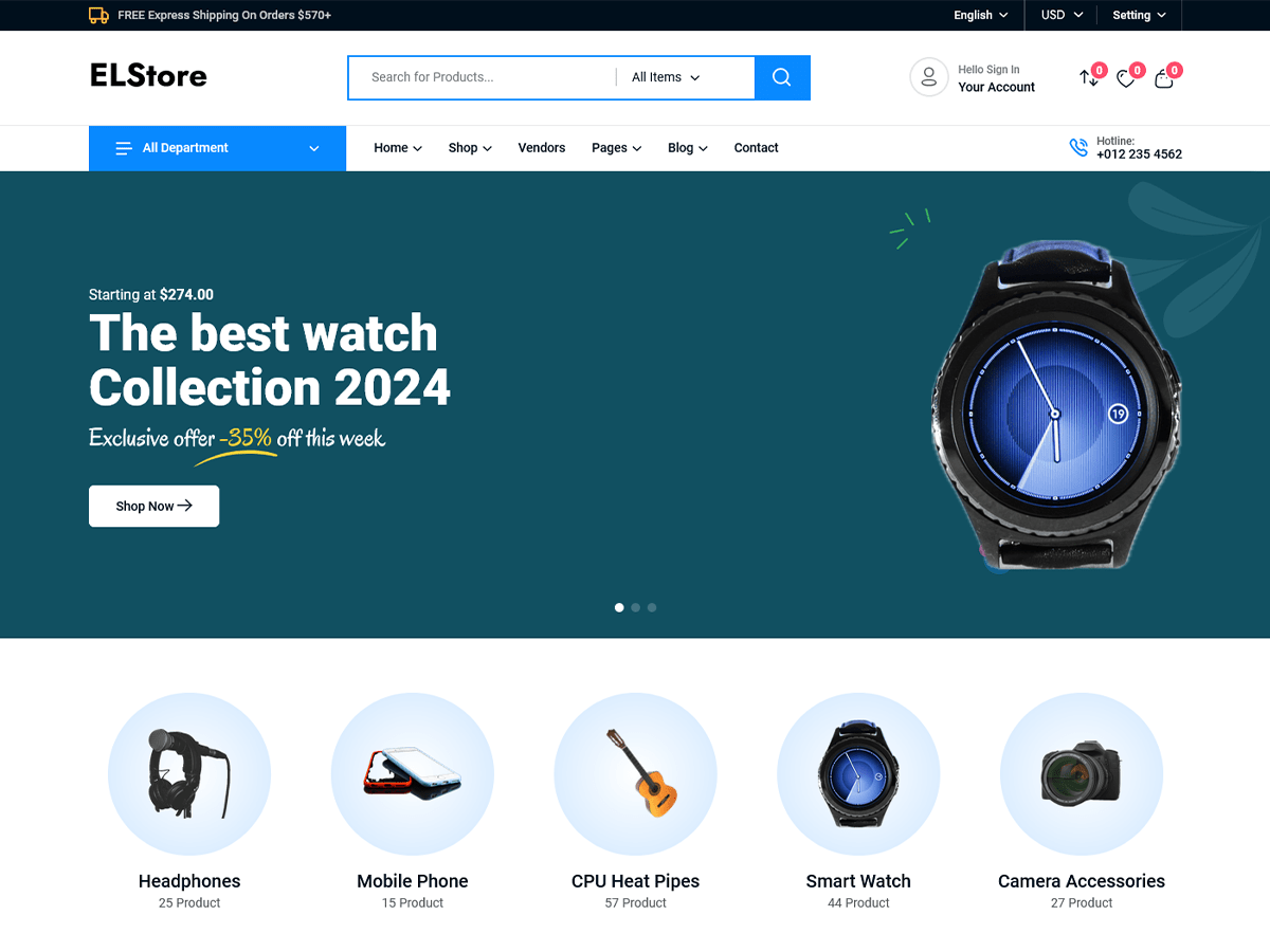 Electronic Store theme screenshot