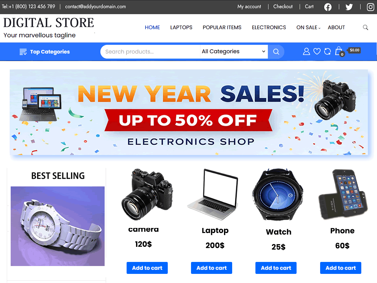 Electronic Storefront theme screenshot