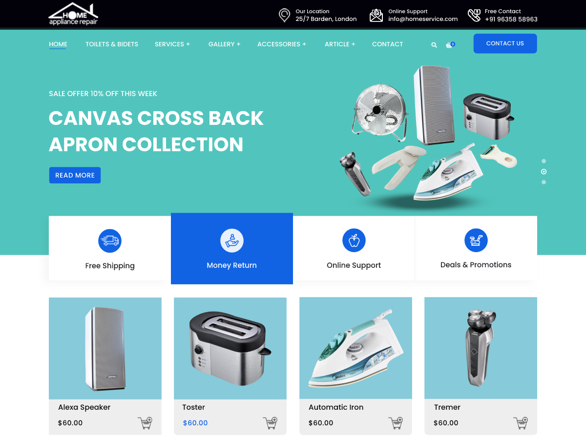 Electronics Appliances theme screenshot