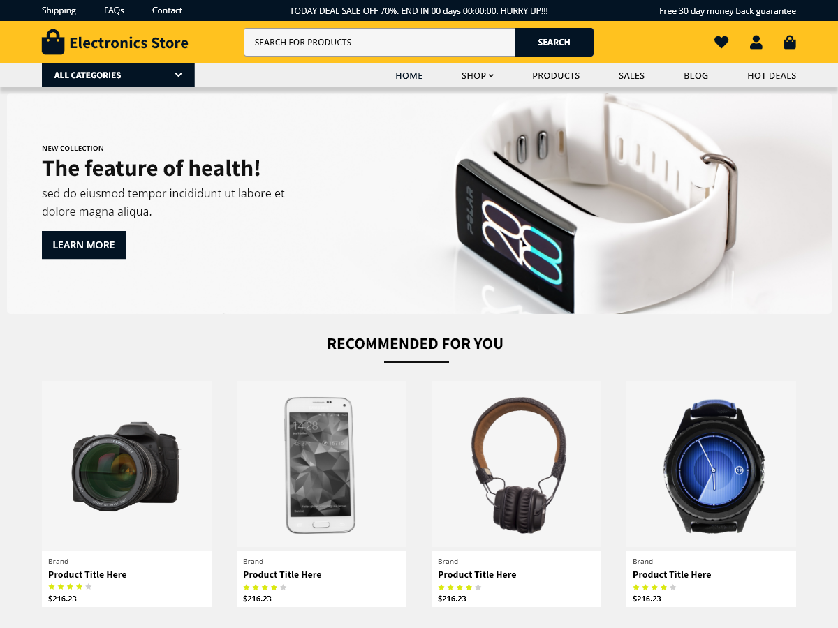 Electronics Gadgets theme screenshot