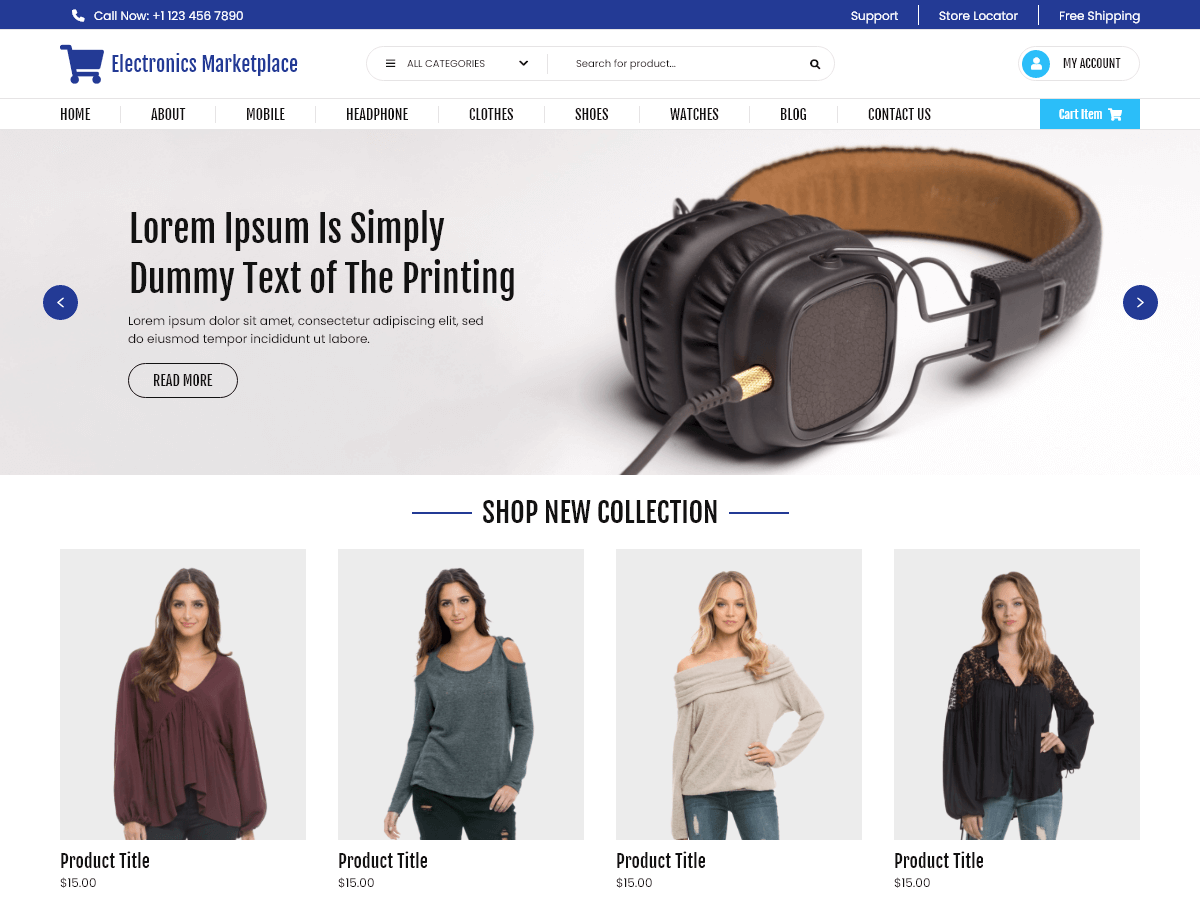 Electronics Marketplace theme screenshot