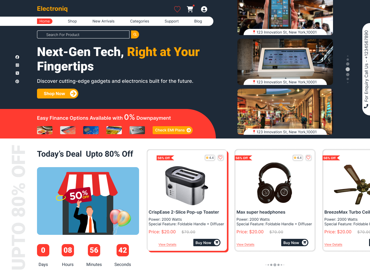 Electronics Retail Shop theme screenshot