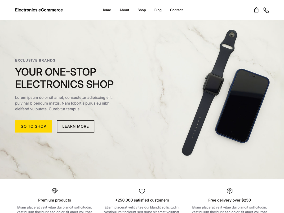 Electronics Store eCommerce theme screenshot