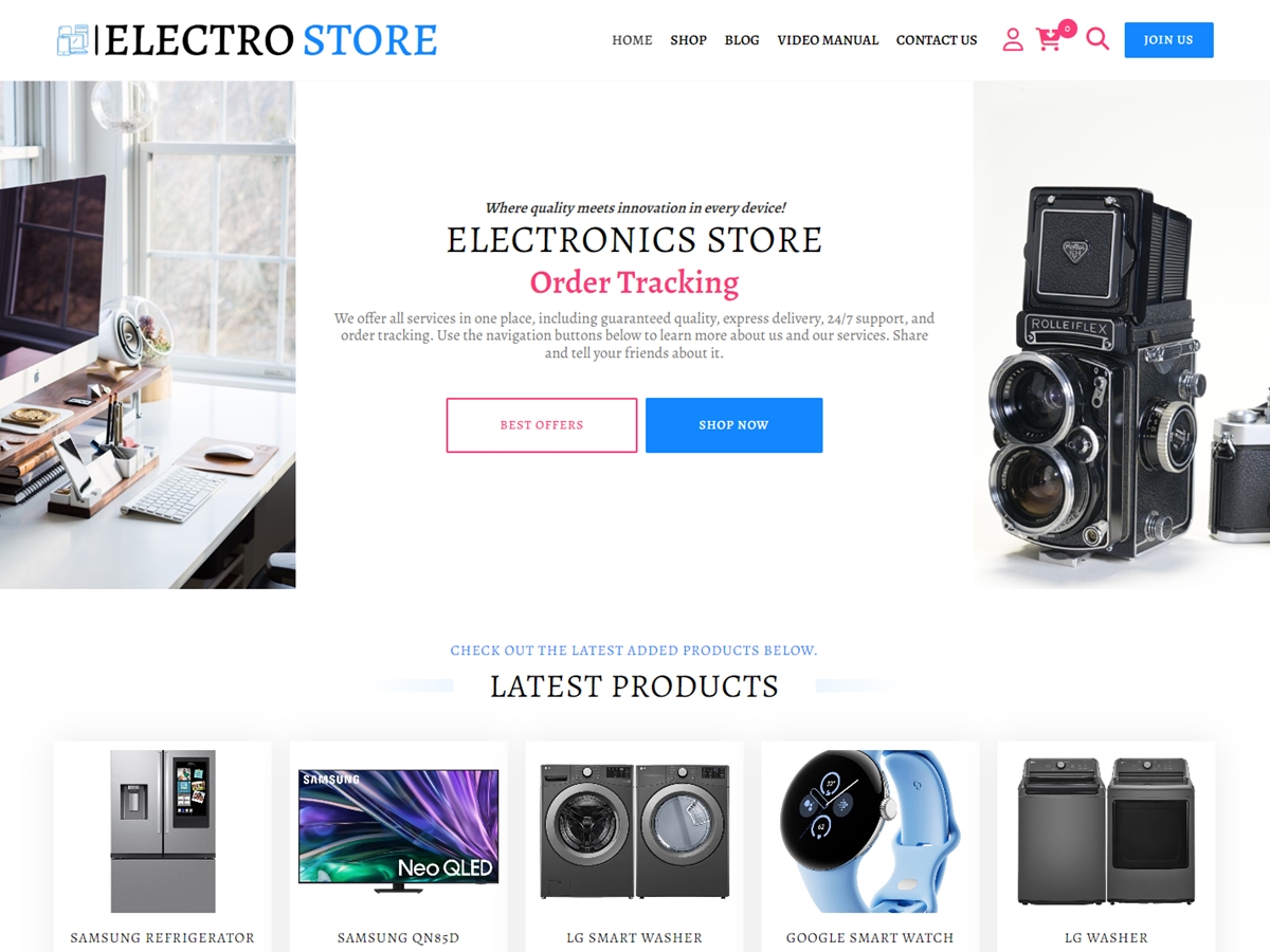 ElectroStore theme screenshot