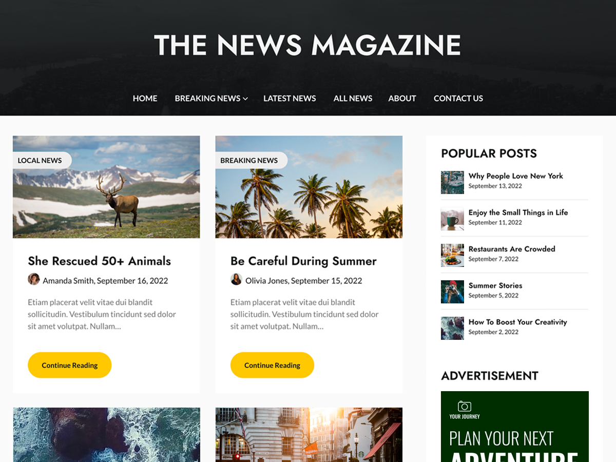 Elegant News Magazine theme screenshot