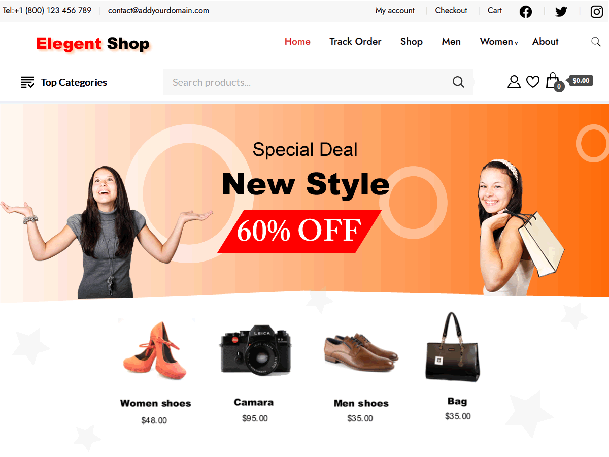 Elegant Shopping theme screenshot