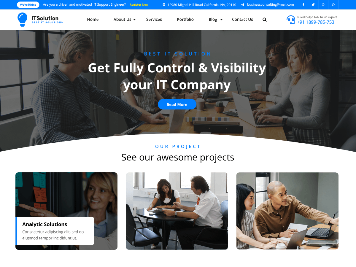 Elemento IT Solutions theme screenshot