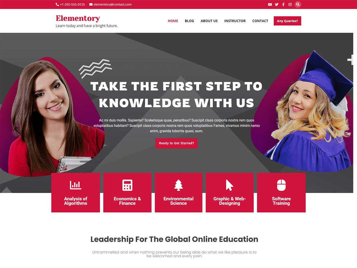 Elementory theme screenshot