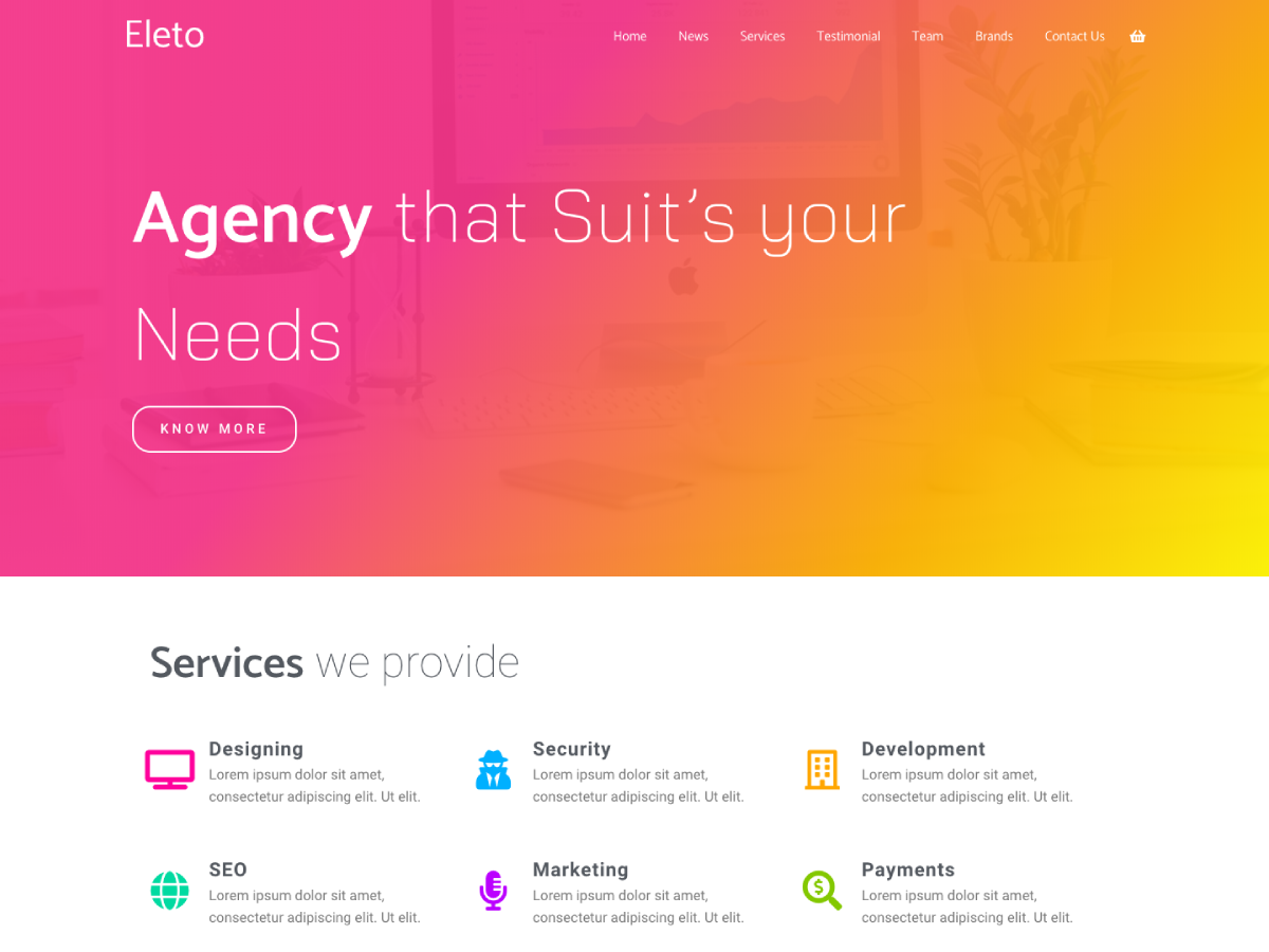 Eleto theme screenshot