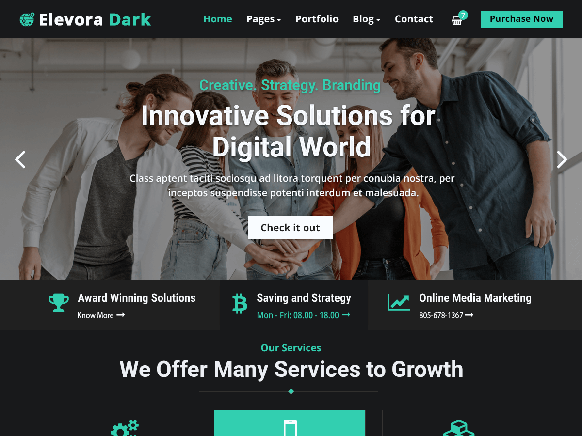 Elevora Dark theme screenshot