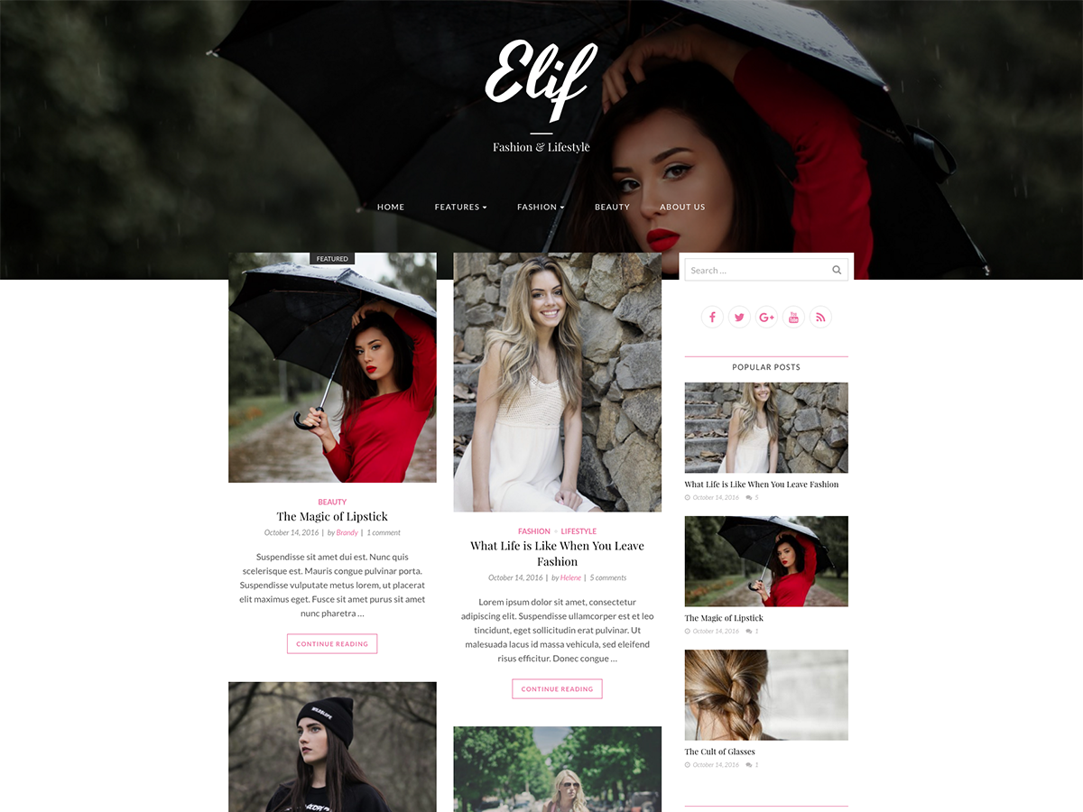 Elif lite theme screenshot