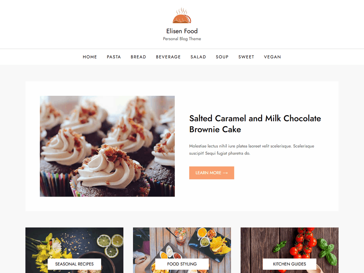 Elisen Food theme screenshot