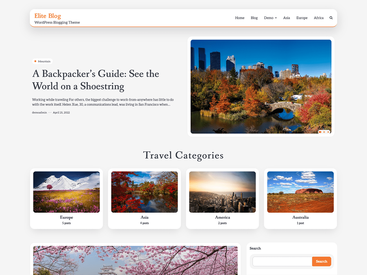 Elite Blog theme screenshot